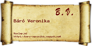 Báró Veronika névjegykártya